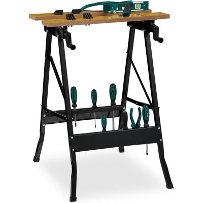 Relaxdays, Werkbank + Arbeitsbock, Werkbank (56.50 cm, 62 cm) Relaxdays, Werkbank + Arbeitsbock, Werkbank (56.50 cm, 62 cm)