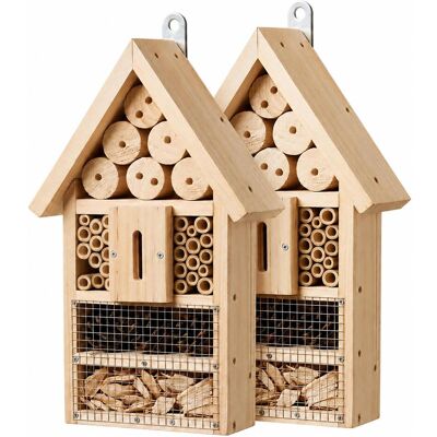 Relaxdays, Insektenhotel, 2x Insektenhotel (Florfliegen, Marienkäfer, Schmetterlinge, Wildbienen) Relaxdays, Insektenhotel, 2x Insektenhotel (Florfliegen, Marienkäfer, Schmetterlinge, Wildbienen)