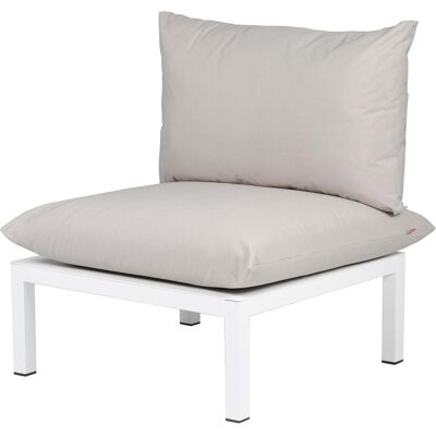 Fiam, Gartenlounge, Grundelement DOMINO, 70 x 70 x 85 cm, Gestell: Aluminium weiss, Kissenset: taupe Fiam, Gartenlounge, Grundelement DOMINO, 70 x 70 x 85 cm, Gestell: Aluminium weiss, Kissenset: taupe