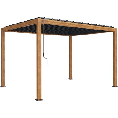 Leco, Pavillon, Lamellenpergola DELUXE 3x4m Holzoptik (400 cm, 300 cm) Leco, Pavillon, Lamellenpergola DELUXE 3x4m Holzoptik (400 cm, 300 cm)