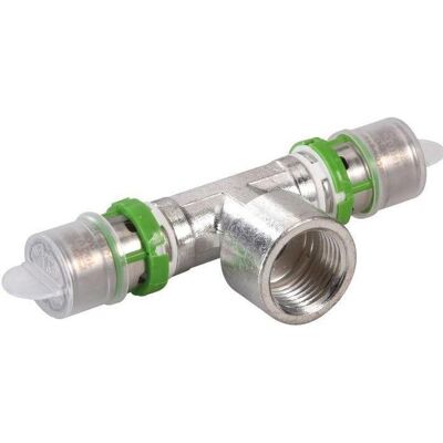 Comap, Rohrverbindungstechnik, Trójnik GW zaprasowywany MultiSkin mosiądz/cynowany 16x1/2x16 (T-Verbindung) Comap, Rohrverbindungstechnik, Trójnik GW zaprasowywany MultiSkin mosiądz/cynowany 16x1/2x16 (T-Verbindung)