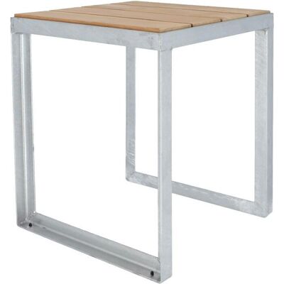 Jan Kurtz Jever Hocker - Moderner Stahl Teak Beistelltisch Jan Kurtz Jever Hocker - Moderner Stahl Teak Beistelltisch