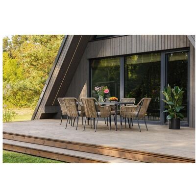 Domoletti, Gartentisch + Balkontisch, Garden furniture set Lagos, brown, 1-6 seats Domoletti, Gartentisch + Balkontisch, Garden furniture set Lagos, brown, 1-6 seats