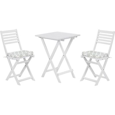 Beliani Modern Akazien Holz 3-teiliges Bistro-Set - Garteneinrichtung Beliani Modern Akazien Holz 3-teiliges Bistro-Set - Garteneinrichtung