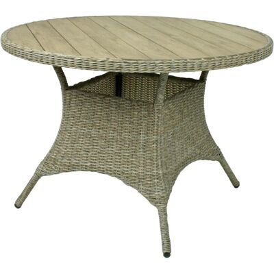 Garden Pleasure BASTIA Brauner Runder Gartentisch - Outdoor Robust Garden Pleasure BASTIA Brauner Runder Gartentisch - Outdoor Robust