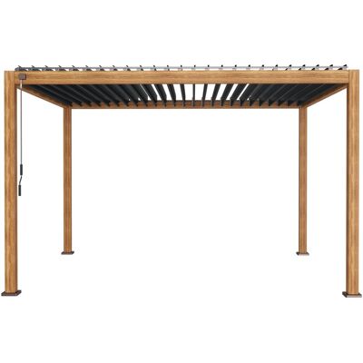 Leco, Pavillon, Lamellenpergola DELUXE 3x4m Holzoptik (400 cm, 300 cm) Leco, Pavillon, Lamellenpergola DELUXE 3x4m Holzoptik (400 cm, 300 cm)