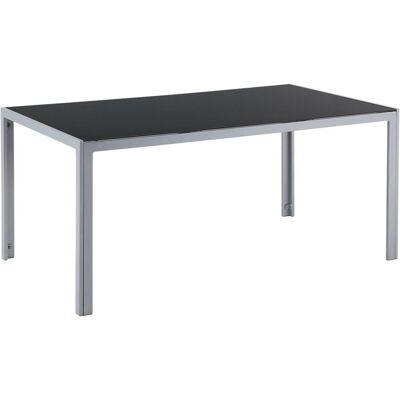 Beliani Gartentisch Catania - 160x90cm Schwarz Glas Beliani Gartentisch Catania - 160x90cm Schwarz Glas