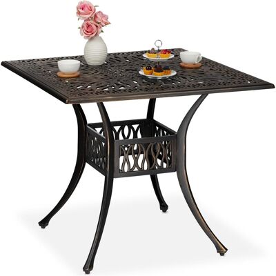 Relaxdays, Gartentisch + Balkontisch, Gartentisch (90 x 90 x 75 cm) Relaxdays, Gartentisch + Balkontisch, Gartentisch (90 x 90 x 75 cm)