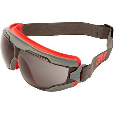 3M Schutzbrille + Gesichtsschutz, GoggleGearollsichtbrilleGG501VrotRahmengetönteScheibengrauesTextilKopfband 3M Schutzbrille + Gesichtsschutz, GoggleGearollsichtbrilleGG501VrotRahmengetönteScheibengrauesTextilKopfband