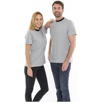 Safeguard, Arbeitsoberteil, ESD-T-Shirt, rundhals, Single Jersey ESD-Logo, hellgrau, 3XL (3XL) Safeguard, Arbeitsoberteil, ESD-T-Shirt, rundhals, Single Jersey ESD-Logo, hellgrau, 3XL (3XL)