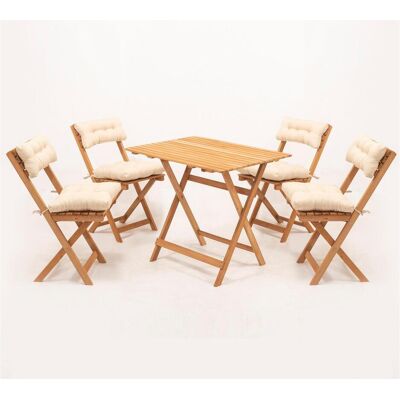 Kalune Design, Gartentisch + Balkontisch, Folding Garden Table Four Chairs Set (80 x 80 x 72 cm) Kalune Design, Gartentisch + Balkontisch, Folding Garden Table Four Chairs Set (80 x 80 x 72 cm)