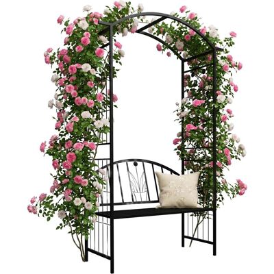 Relaxdays, Gartenbank, Rosenbogen Relaxdays, Gartenbank, Rosenbogen
