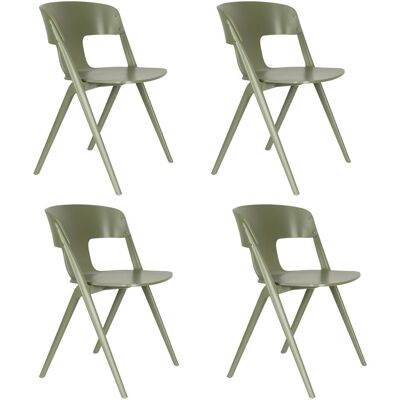 4x Zuiver, Gartenstühle, Horizon Outdoor Chair Forest Green 4x Zuiver, Gartenstühle, Horizon Outdoor Chair Forest Green