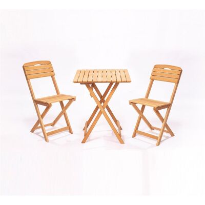 Hanah Home Buchen Gartenset - Tisch & 2 Stühle - Gartenmöbel Hanah Home Buchen Gartenset - Tisch & 2 Stühle - Gartenmöbel