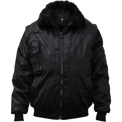 Korntex, Arbeitsjacke, Pilotenjacke Oslo Schwarz mit Reissverschluss und Wasserabweisend 5XL EN ISO 20471 KXPJS5XL (5XL) Korntex, Arbeitsjacke, Pilotenjacke Oslo Schwarz mit Reissverschluss und Wasserabweisend 5XL EN ISO 20471 KXPJS5XL (5XL)
