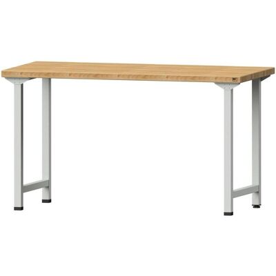 Anke, Werkbank + Arbeitsbock, Arbeitstisch B1500xT700xH840mm RAL7035 BMP: 40 mm (150 cm, 70 cm) Anke, Werkbank + Arbeitsbock, Arbeitstisch B1500xT700xH840mm RAL7035 BMP: 40 mm (150 cm, 70 cm)