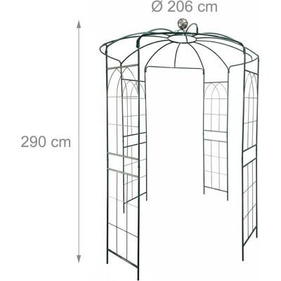 Relaxdays, Pavillon, Rosenpavillon (206 cm, 206 cm) Relaxdays, Pavillon, Rosenpavillon (206 cm, 206 cm)