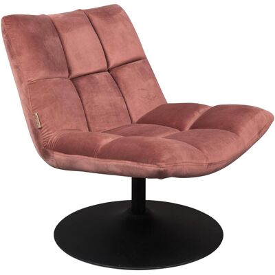 Dutchbone Pink Velours Drehbarer Lounge-Sessel - Sessel Dutchbone Pink Velours Drehbarer Lounge-Sessel - Sessel