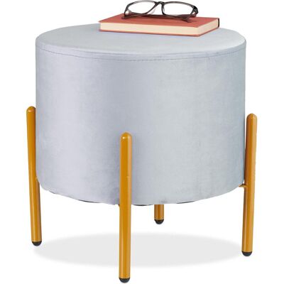 Relaxdays, Hocker + Pouf, Samt-Hocker Relaxdays, Hocker + Pouf, Samt-Hocker