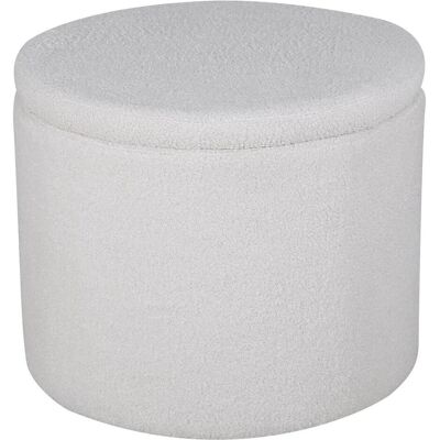 Venture Home Dunken - Runder Stoffpouf mit Stauraum - Ecru Venture Home Dunken - Runder Stoffpouf mit Stauraum - Ecru