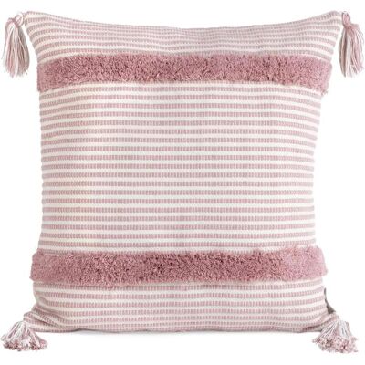 Eurofirany, Dekokissen, TERRA COLLECTION AVINION Pillow case made of thick cotton fabric with tassels at the corners, 45X45 (45 x 45 cm) Eurofirany, Dekokissen, TERRA COLLECTION AVINION Pillow case made of thick cotton fabric with tassels at the corners, 45X45 (45 x 45 cm)