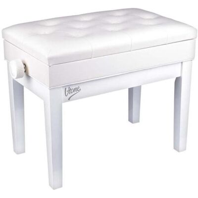 No Name, Hocker + Pouf, V-TONE PIANOBANK 2 WH mit Stauraum WEISS No Name, Hocker + Pouf, V-TONE PIANOBANK 2 WH mit Stauraum WEISS