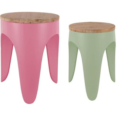 Leitmotiv, Hocker + Pouf, Stool Set Double Funky Leitmotiv, Hocker + Pouf, Stool Set Double Funky
