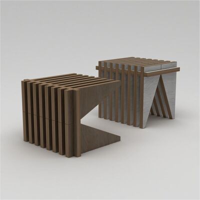 Homitis, Hocker + Pouf, Sella Stool Homitis, Hocker + Pouf, Sella Stool
