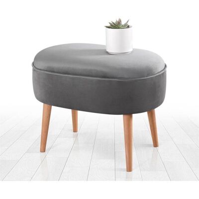 Atelier del Sofa Grau Samt Fußhocker - Fußhocker Atelier del Sofa Grau Samt Fußhocker - Fußhocker