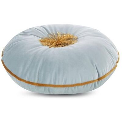 Eurofirany, Dekokissen, Rundes Samtkissen mit Füllung, goldener Quaste und Paspel ∅ 40 cm (40 cm) Eurofirany, Dekokissen, Rundes Samtkissen mit Füllung, goldener Quaste und Paspel ∅ 40 cm (40 cm)