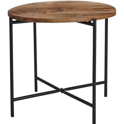 AM/63, Couchtisch + Beistelltisch, Beistelltisch - Akazienholz - braun/schwarz - Ø ca. 45 cm - Höhe ca. 38 cm (45 x 38 cm) AM/63, Couchtisch + Beistelltisch, Beistelltisch - Akazienholz - braun/schwarz - Ø ca. 45 cm - Höhe ca. 38 cm (45 x 38 cm)