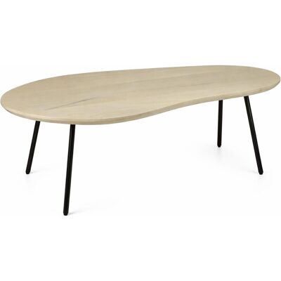Wohnling, Couchtisch + Beistelltisch, Nierenform (122 x 63 x 36 cm) Wohnling, Couchtisch + Beistelltisch, Nierenform (122 x 63 x 36 cm)