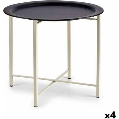 Home Decor Beistelltisch Weiß Schwarz Metall - Beistelltisch Home Decor Beistelltisch Weiß Schwarz Metall - Beistelltisch