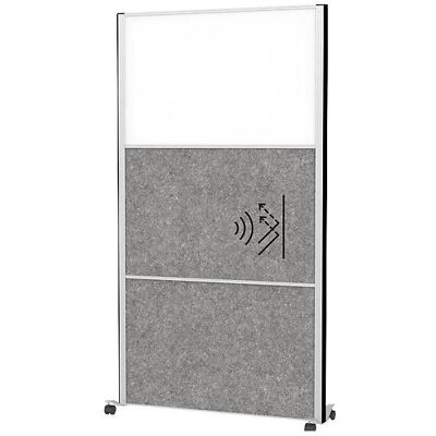 Maul, Trennwand, Akustik-Trennwand MAULconnecto 9603195 dunkelgrau, weiss 100,0 x 182,0 cm mit Rollen (100 x 182 cm) Maul, Trennwand, Akustik-Trennwand MAULconnecto 9603195 dunkelgrau, weiss 100,0 x 182,0 cm mit Rollen (100 x 182 cm)