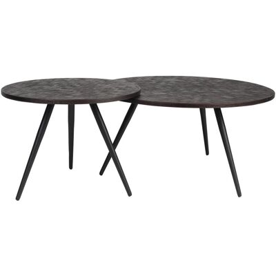 Housecraft Living Webster Recyceltes Teak Couchtisch-Set - Rund, 2 stk Housecraft Living Webster Recyceltes Teak Couchtisch-Set - Rund, 2 stk