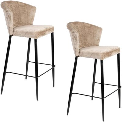 2x Dutchbone, Barhocker, Georgia Stool Counter Beige 2x Dutchbone, Barhocker, Georgia Stool Counter Beige