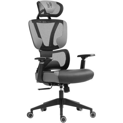Deltaco Gaming L33T Gaming Chair Fuzionx Ergo Chair In Mesh Fabric And Pu, Gaming Stuhl, Grau, Schwarz Deltaco Gaming L33T Gaming Chair Fuzionx Ergo Chair In Mesh Fabric And Pu, Gaming Stuhl, Grau, Schwarz