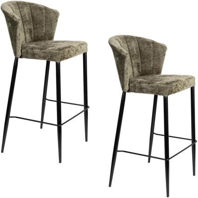 2x Dutchbone, Barhocker, Georgia Stool Counter Green 2x Dutchbone, Barhocker, Georgia Stool Counter Green
