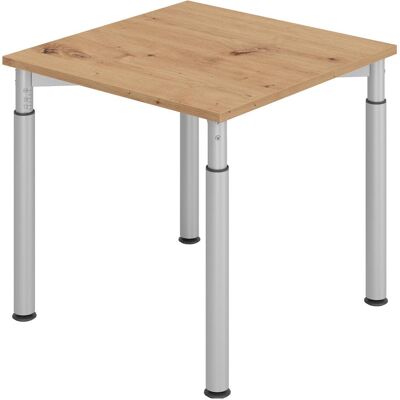 Hammerbacher, Schreibtisch, Schreibtisch 4Fuss-rd.80x80cm Asteiche/Silber Hammerbacher, Schreibtisch, Schreibtisch 4Fuss-rd.80x80cm Asteiche/Silber