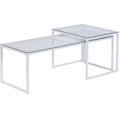 Wohnling, Couchtisch + Beistelltisch, Glas (100 x 40 x 35 cm) Wohnling, Couchtisch + Beistelltisch, Glas (100 x 40 x 35 cm)