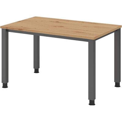 Hammerbacher QS12 Höhenverstellbarer Schreibtisch - Grau & Eiche Hammerbacher QS12 Höhenverstellbarer Schreibtisch - Grau & Eiche