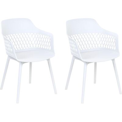 Beliani Weiße ALMIRA Esszimmerstühle - Set aus 2 - Modern Skandinavisches Design Beliani Weiße ALMIRA Esszimmerstühle - Set aus 2 - Modern Skandinavisches Design