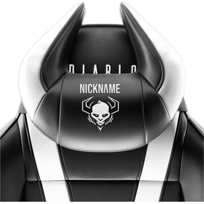 Diablo Chairs Zagłówek X-Horn czarno-biała, Gaming Stuhl, Weiss, Schwarz Diablo Chairs Zagłówek X-Horn czarno-biała, Gaming Stuhl, Weiss, Schwarz