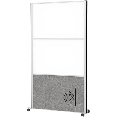 Maul, Trennwand, Akustik-Trennwand MAULconnecto 9622195 dunkelgrau, weiss 100,0 x 182,0 cm mit Rollen (100 x 182 cm) Maul, Trennwand, Akustik-Trennwand MAULconnecto 9622195 dunkelgrau, weiss 100,0 x 182,0 cm mit Rollen (100 x 182 cm)