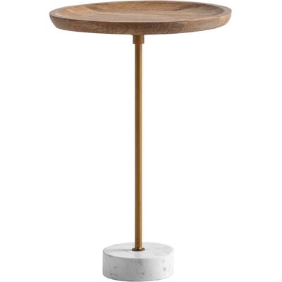 Wohnling - Mango Holz - Goldbasis - Couchtisch Wohnling - Mango Holz - Goldbasis - Couchtisch