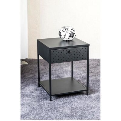 Haku Schwarzer Metall Nachttisch 40x40x53cm Haku Schwarzer Metall Nachttisch 40x40x53cm