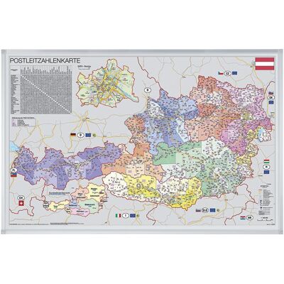 Franken Präsentationstafel - ZIP code Karte - 96x68cm - 1:620,000 Franken Präsentationstafel - ZIP code Karte - 96x68cm - 1:620,000