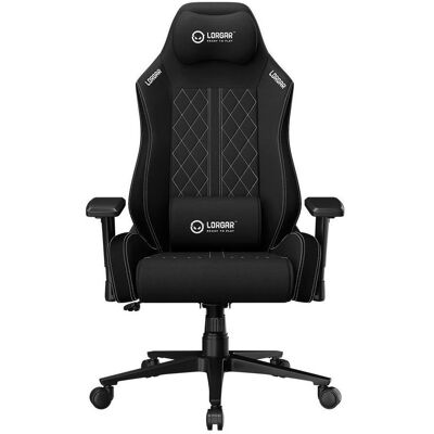 Lorgar CHA41, Ergonomischer Gaming-Stuhl „Advanced“, hochwertiger fleckenabweisender Stoff, Schwarz/Weiss, Gaming Stuhl, Weiss, Schwarz Lorgar CHA41, Ergonomischer Gaming-Stuhl „Advanced“, hochwertiger fleckenabweisender Stoff, Schwarz/Weiss, Gaming Stuhl, Weiss, Schwarz