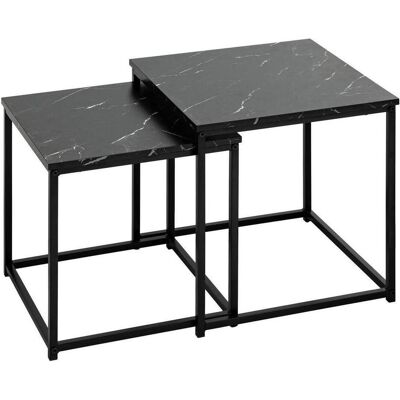 vidaXL, Couchtisch + Beistelltisch, Jones Metall-Beistelltische – 2 Stück vidaXL, Couchtisch + Beistelltisch, Jones Metall-Beistelltische – 2 Stück