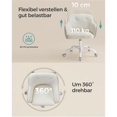 Songmics Bürostuhl - Höhenverstellbar, 120kg, Stahlrahmen - Bürostuhl Songmics Bürostuhl - Höhenverstellbar, 120kg, Stahlrahmen - Bürostuhl